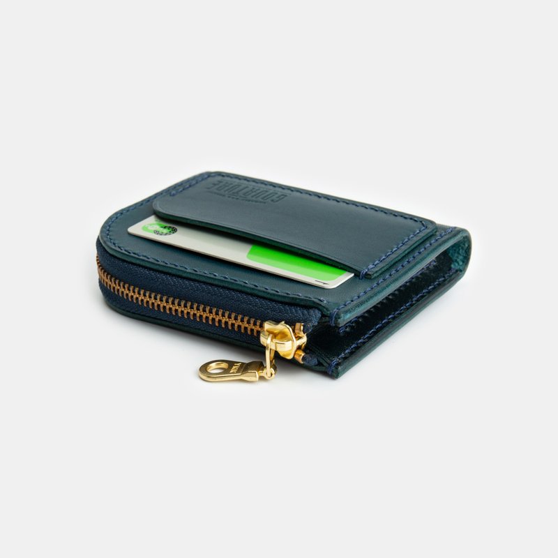 GOURTURE - L型拉链钱包 / 拉链皮夹【丹品蓝】 - 皮夹/钱包 - 真皮 蓝色