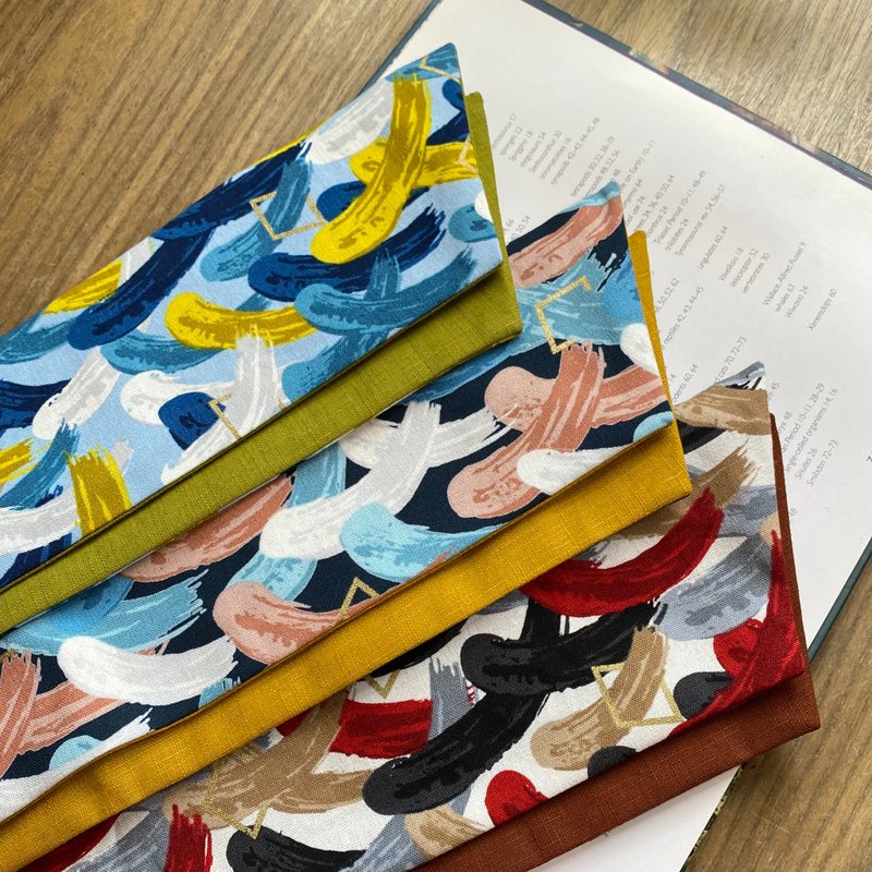 彩绘笔触 软管发带 / 宽版 - 发带/发箍 - 棉．麻 多色