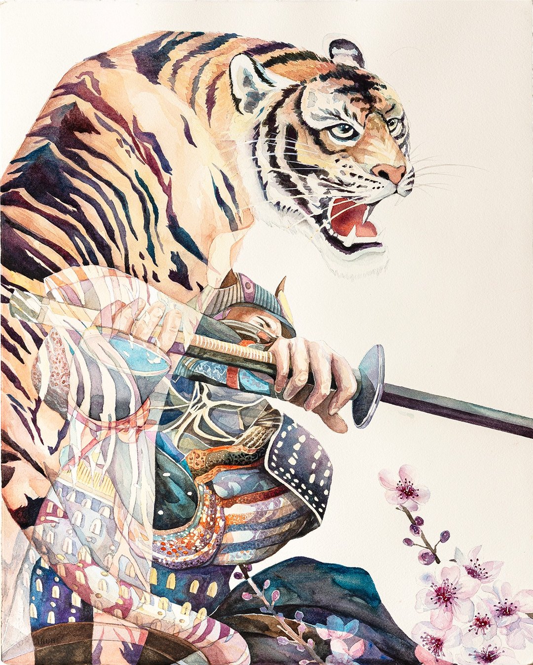 猛者之魂-流年-原作水彩艺术画/艺术挂画/精致居家装饰/浮世绘 - 海报/装饰画/版画 - 纸 蓝色