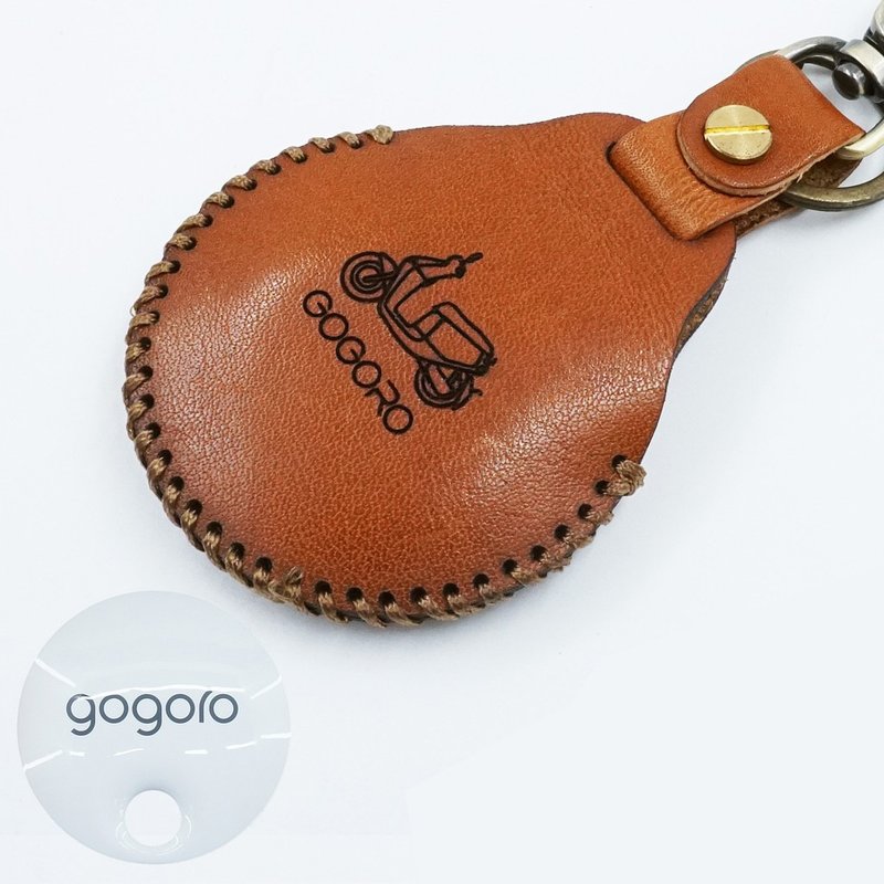 意大利手工柔韧皮革 Gogoro 2 Delight Gogoro 3 plus S2电动机车 - 钥匙链/钥匙包 - 真皮 咖啡色