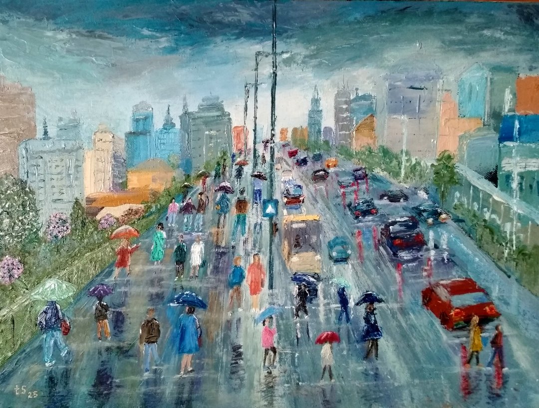 春雨 原创油画，画布拉伸 - 墙贴/壁贴 - 其他材质 