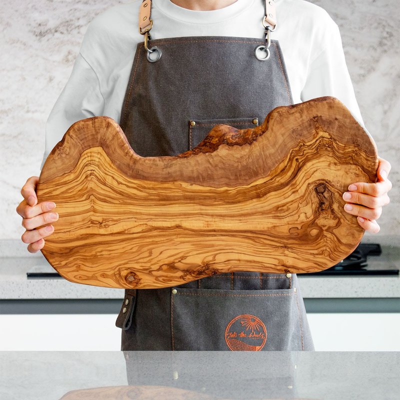 50厘米Original原生橄榄木砧板-料理-可选花纹 - 托盘/砧板 - 木头 咖啡色