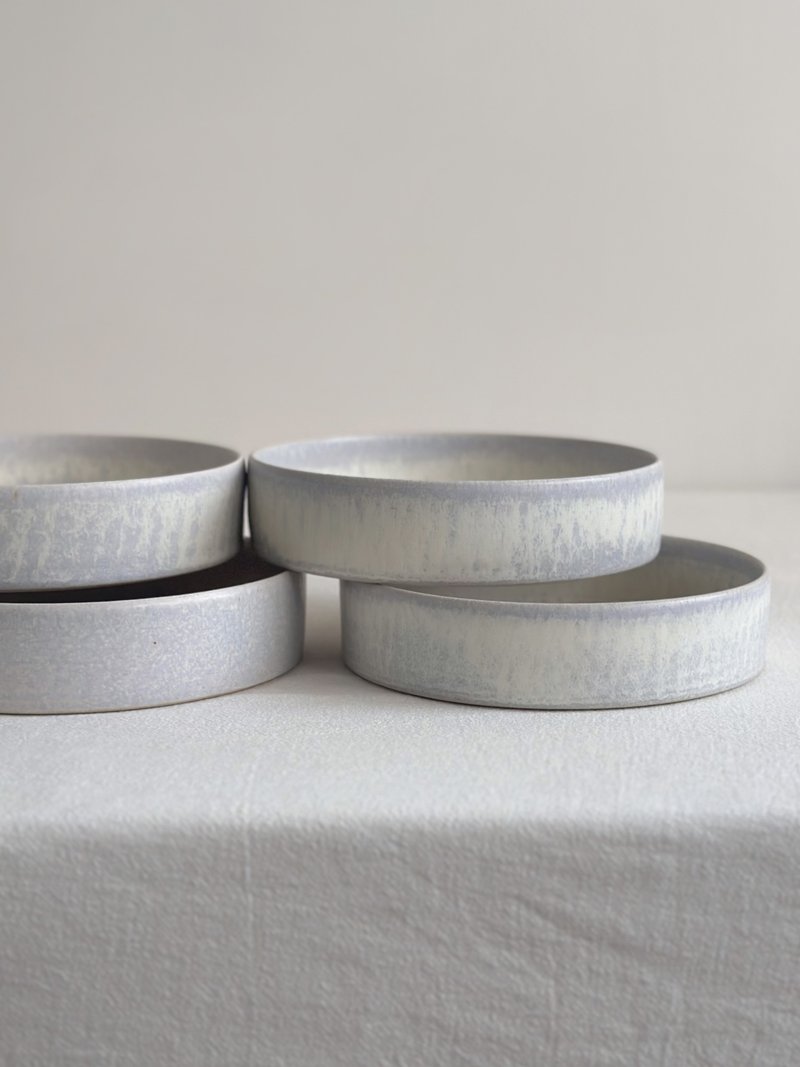 糵石 五寸直边深皿 - 盘子/餐盘/盘架 - 陶 