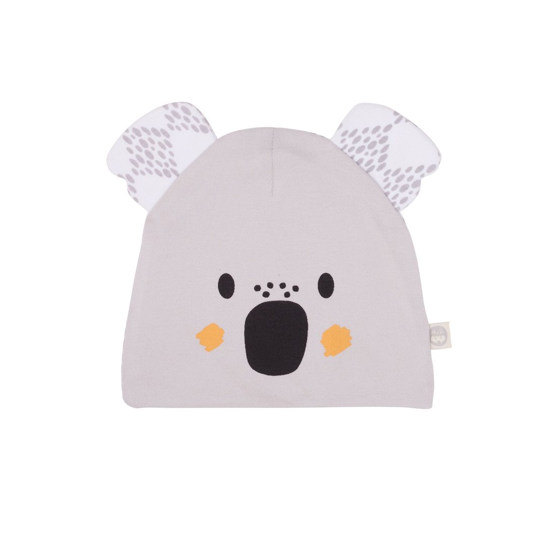 有机棉婴儿帽- 班卓无尾熊(Banjo Beanie) - 婴儿帽/发带 - 棉 灰色