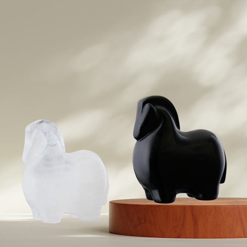 【weborn】净化守护能量组 (黑曜石 + 白水晶) - 摆饰 - 水晶 