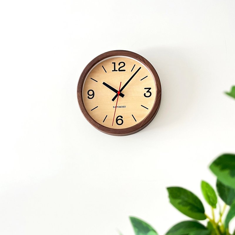 KATOMOKU Muku clock 20 S尺寸 胡桃木 (km-136WA) 挂钟  日本制 - 时钟/闹钟 - 木头 咖啡色