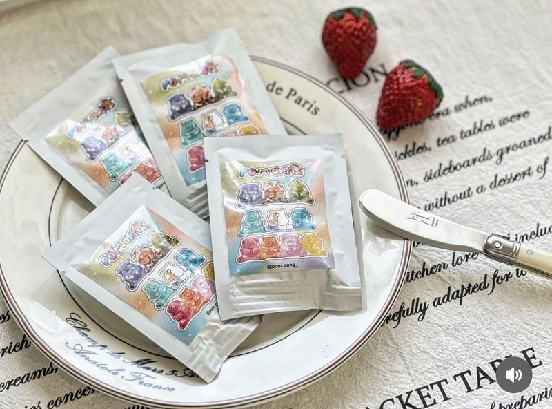 盲抽系列-抽一颗POM糖-小眼睛POM - 吊饰 - 压克力 粉红色