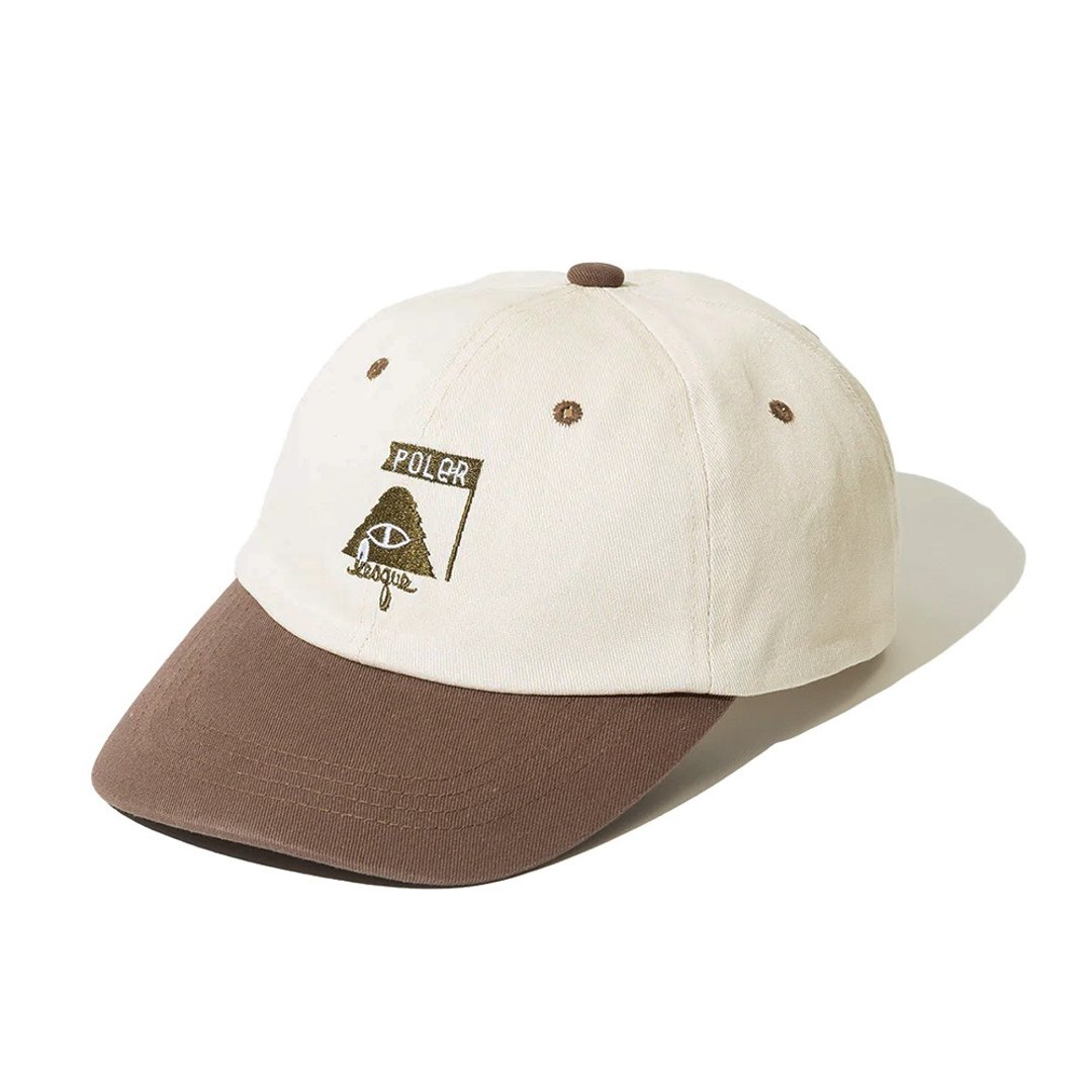 日本限定Poler x Lesque BASEBALL CAP 街头潮流联名棒球帽/米*棕 - 帽子 - 棉 卡其色