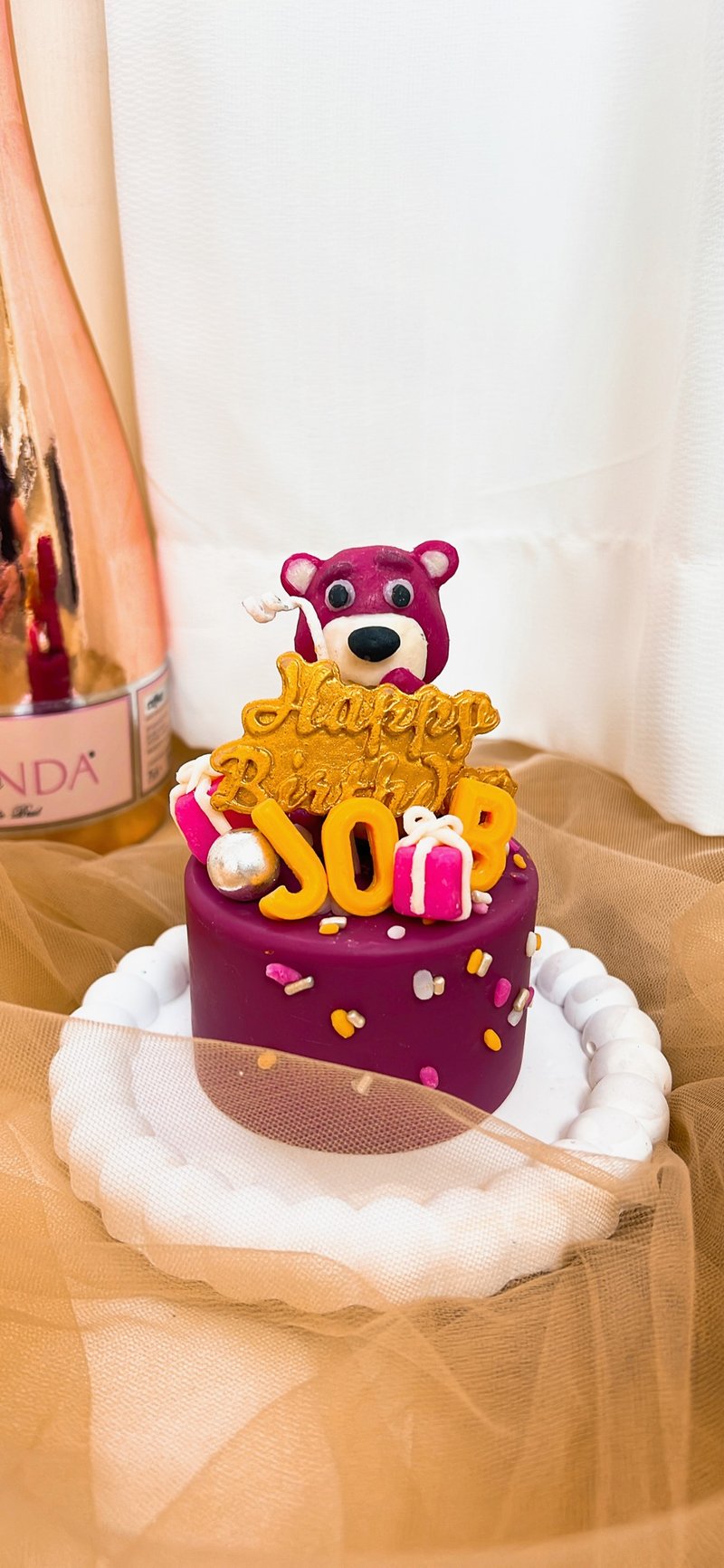 圣诞礼物 - 【定制化礼物】 卡通蛋糕造型香氛蜡烛 - 蜡烛/烛台 - 蜡 红色