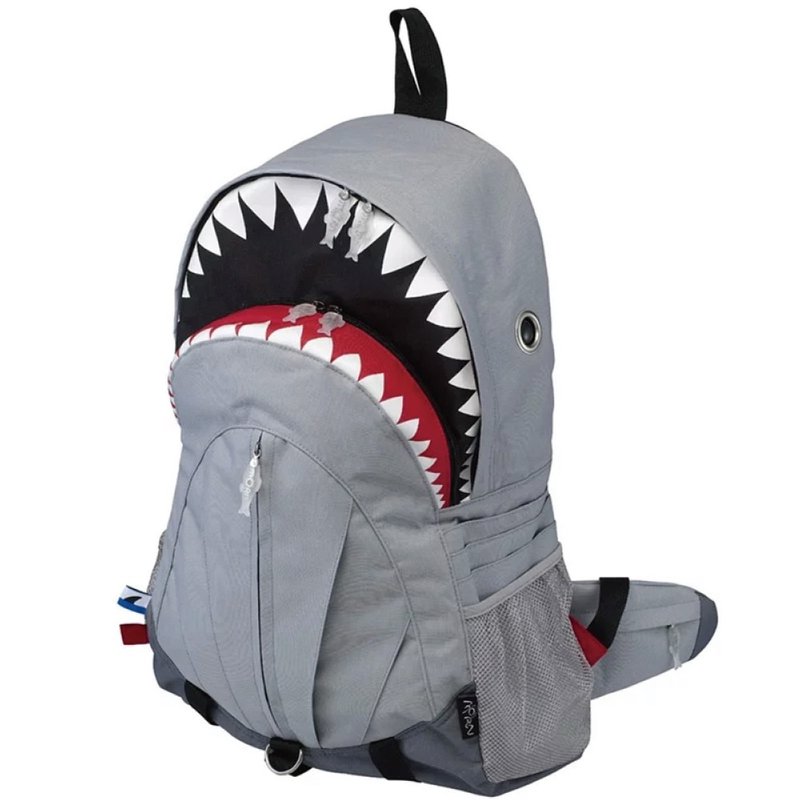 Morn Creations 正版鲨鱼背包(XL)灰 (SK-109-GY) - 后背包/双肩包 - 其他材质 灰色
