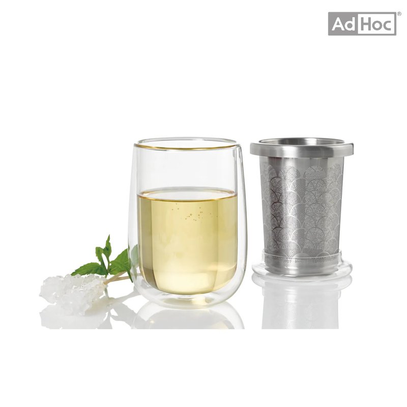 德国AdHoc | 双层玻璃茶杯(附不锈钢滤茶器) - 茶具/茶杯 - 不锈钢 