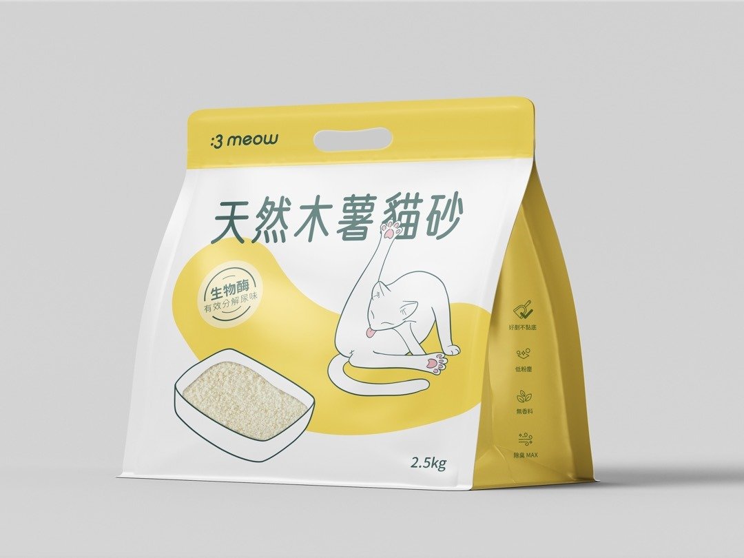 【设计】猫砂包装视觉设计 - 定制化品牌包装 (需另外报价) - Logo 设计/图案设计 - 其他材质 