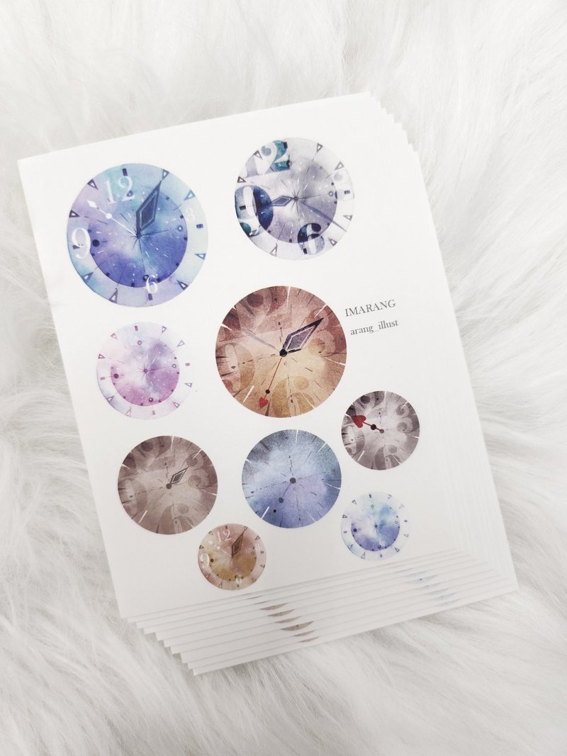 兔女郎时钟 - 贴纸 - 纸 