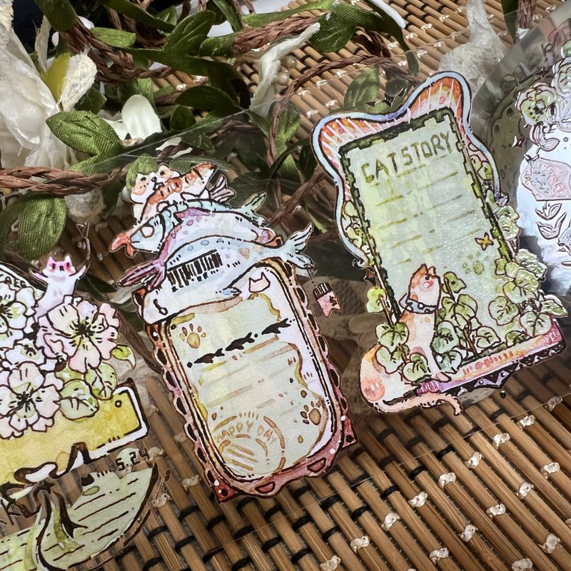 0017_石头仙女_吸猫兑换卷 - 纸胶带 - 塑料 多色