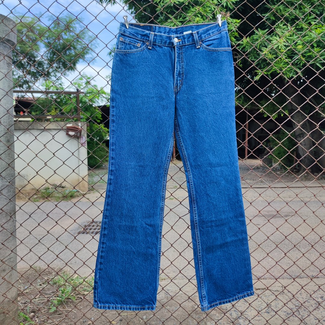 复古 90 年代 Levi's 517 喇叭裤 蓝色牛仔裤 美国制造 - 男士长裤 - 棉 蓝色