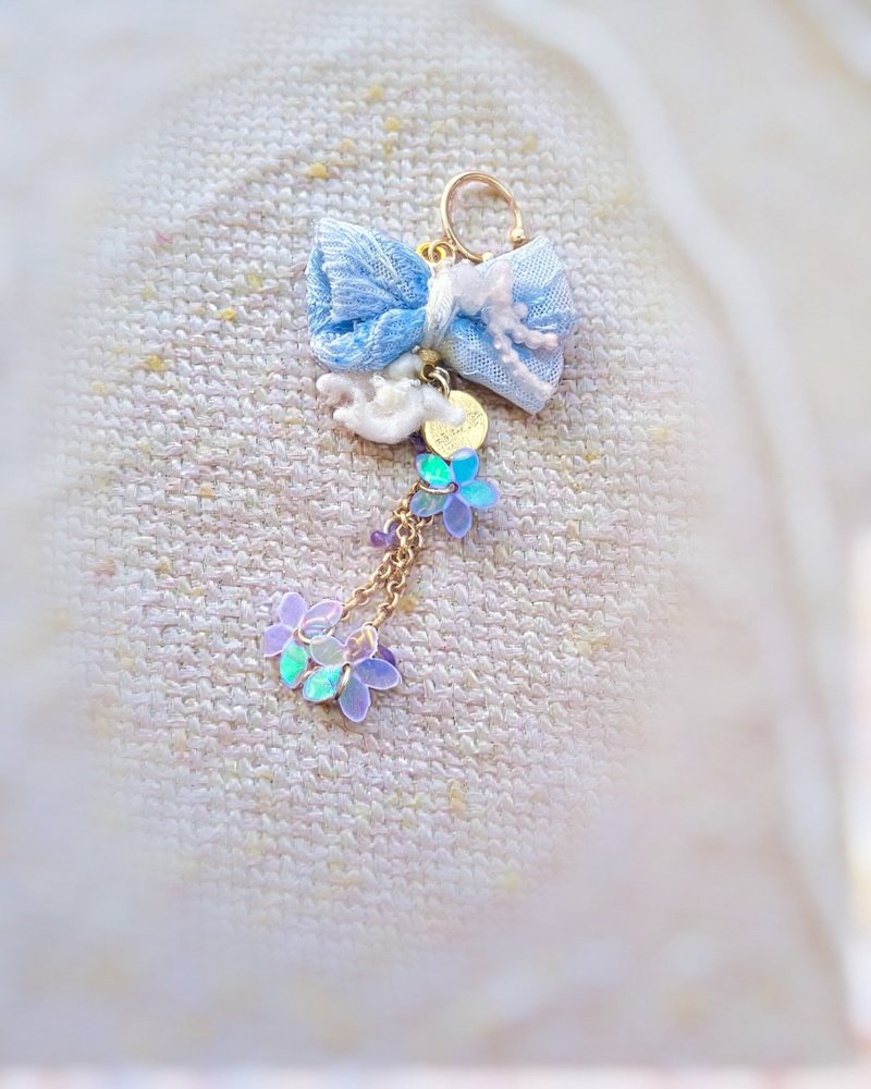 手作耳骨夹 缎带系列 吊坠感 温柔感 四款展开 /植椛。饰 - 耳环/耳夹 - 其他材质 多色