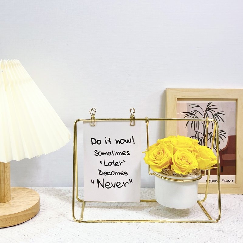 预购。祝贺送礼。永生花秋千留言板花 - 干燥花/捧花 - 植物．花 橘色