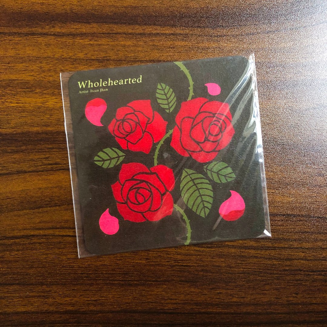 玫瑰花 // 花花系列卡片 - 卡片/明信片 - 纸 咖啡色