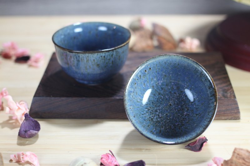 【沐春生活】100ml 天目对杯 宽口茶杯 酒杯 莺歌叶敏祥作 - 茶具/茶杯 - 瓷 