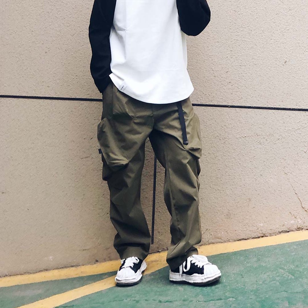 CITYBOY日系宽松大口袋系带工装休闲宽裤 - 男士长裤 - 其他材质 