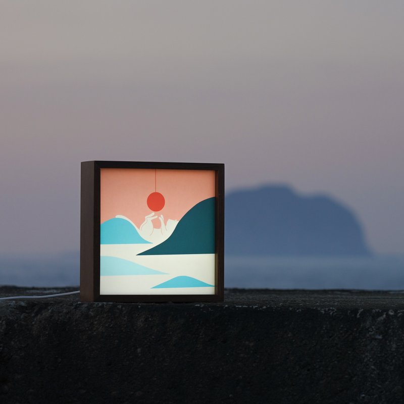 【 富士山与猫 / 猫咪地景 / 插画灯箱】by ilovedoodle - 灯具/灯饰 - 木头 粉红色