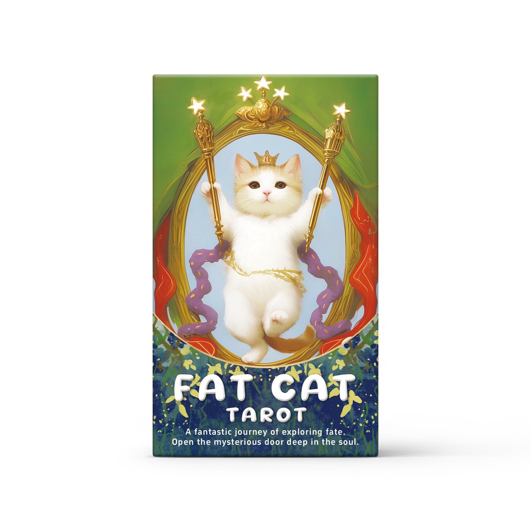 小胖猫塔罗牌Fat Cat tarot 初学者78张韦特新手卡牌 - 桌游/玩具 - 纸 多色