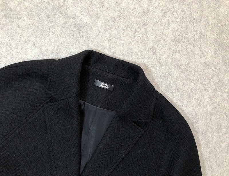 黑 大衣 - 女装休闲/机能外套 - 羊毛 黑色