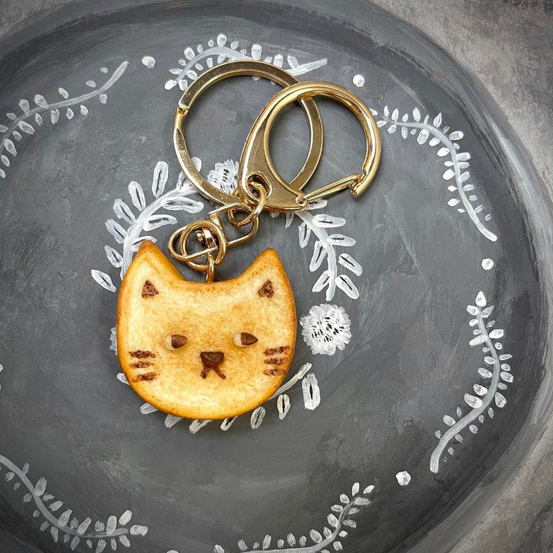 烤面包系列_吐司猫吊饰 - 吊饰 - 粘土 咖啡色