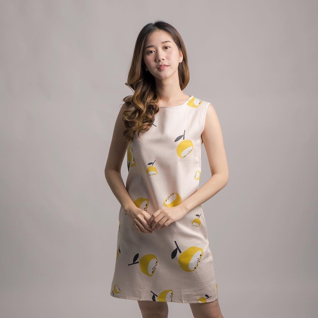 Yellow blossom dress - 洋装/连衣裙 - 棉 黄色