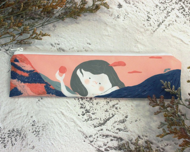 环保餐具袋两用袋/ 宝蚀山丘 - 筷子/筷架 - 其他人造纤维 粉红色