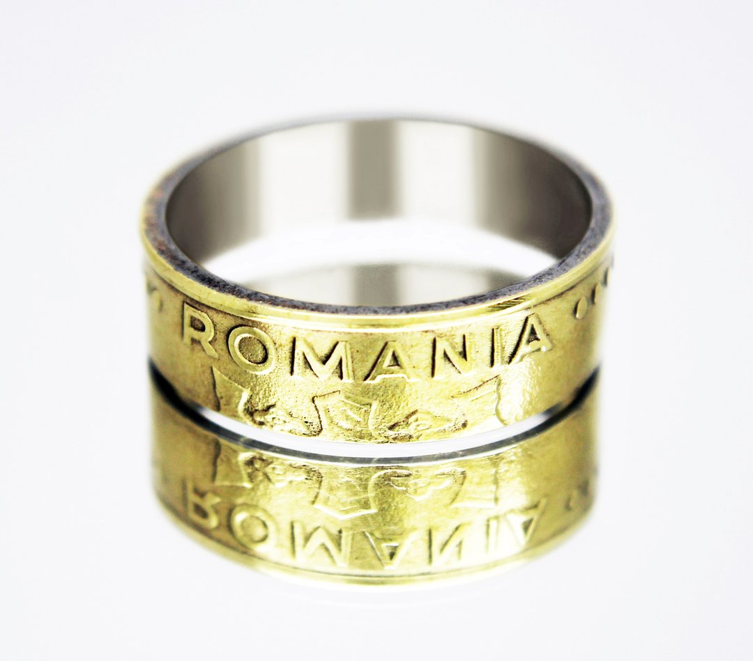 Romania Coin Ring 20 lei 1991 Romanian ring coin rings for men coin rings gift - 戒指 - 其他金属 