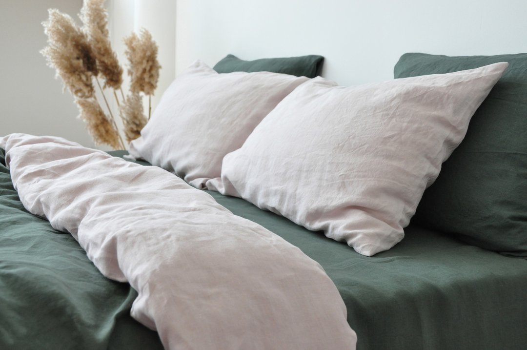 70 colors double-sided linen duvet cover / Softened linen / Comforter cover - 寝具 - 亚麻 多色