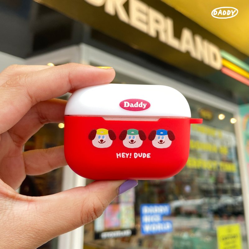 Daddy Triple boys gang Airpods1/2 Case - 手机壳/手机套 - 塑料 红色
