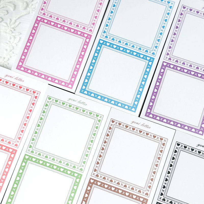 方形心形纸 - 便条纸/标签贴 - 纸 多色