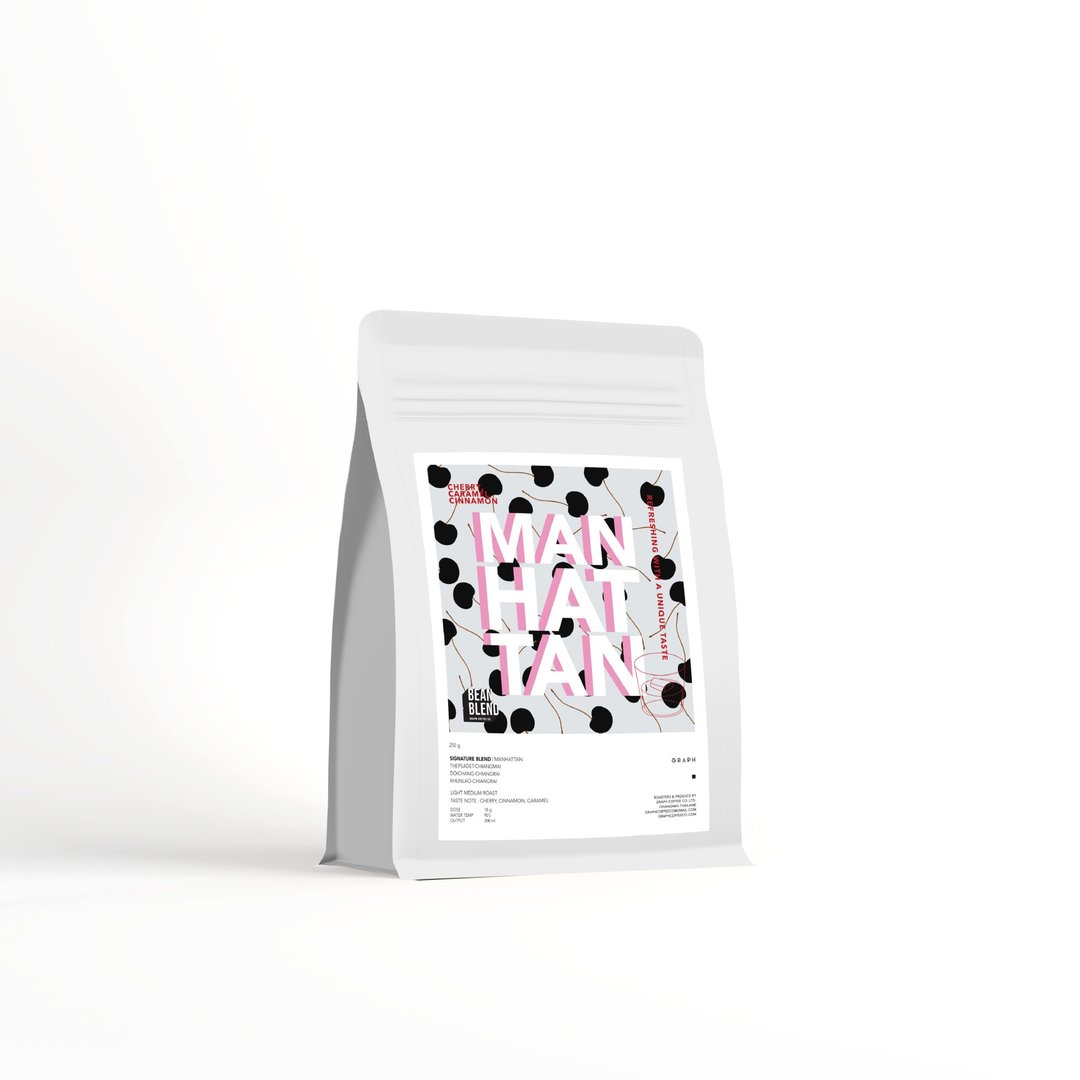 GRAPH | 咖啡豆 SIGNATURE BLEND - COCKTAIL PARTY SET - MANHATTAN 200g. - 咖啡 - 其他材质 银色