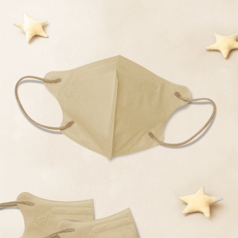 天心/医疗口罩/2~4岁/幼童立体30入/蜡笔系列/小奶猫/素色 - 口罩 - 其他材质 