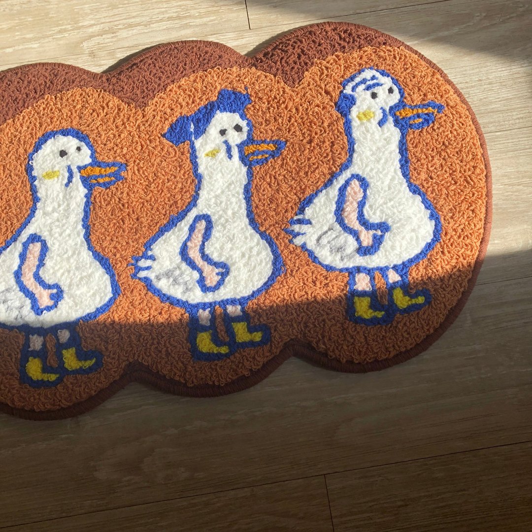 Duck 仔家族地毯 - 地垫/地毯 - 棉 多色