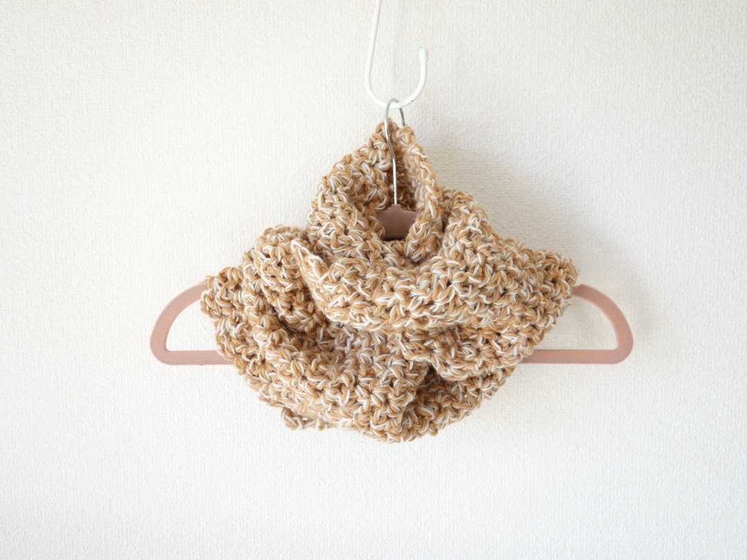 yuoworks / Long snood / scarf / permission color / orange / wool, alpaca - 男装针织衫/毛衣 - 其他材质 橘色