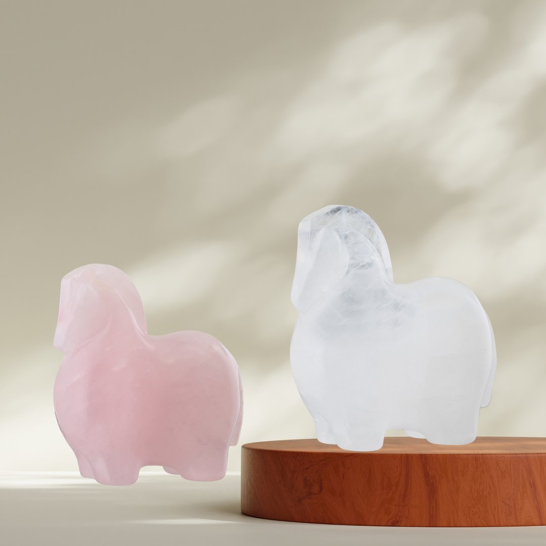 【weborn】安心感情顺顺组 (粉水晶 + 白水晶) - 摆饰 - 水晶 