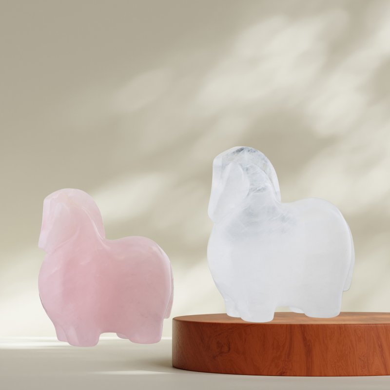 【weborn】安心感情顺顺组 (粉水晶 + 白水晶) - 摆饰 - 水晶 