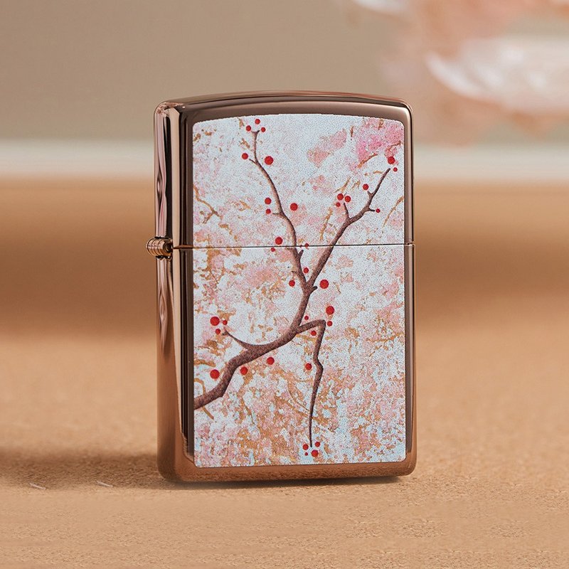 【ZIPPO官方旗舰店】樱花纷飞防风打火机 49486 - 其他 - 铜/黄铜 粉红色
