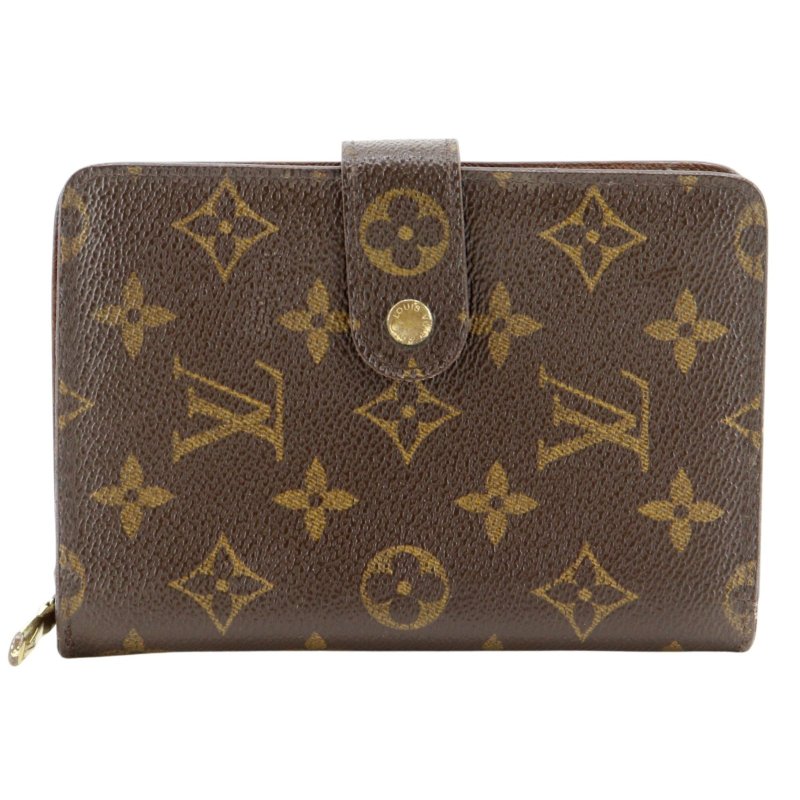 【日本直送】LOUIS VUITTON PORTEFEUILLE ZIPPY 双折长夹 M61207 Monogram 帆布 深咖啡色 SP0012 女性【二手】 - 皮夹/钱包 - 人造皮革 咖啡色