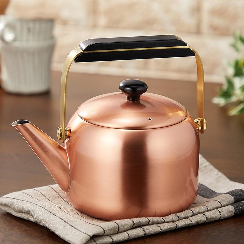 日本新光堂 日本制纯铜烧水壶/茶壶-1.7L - 茶具/茶杯 - 铜/黄铜 红色