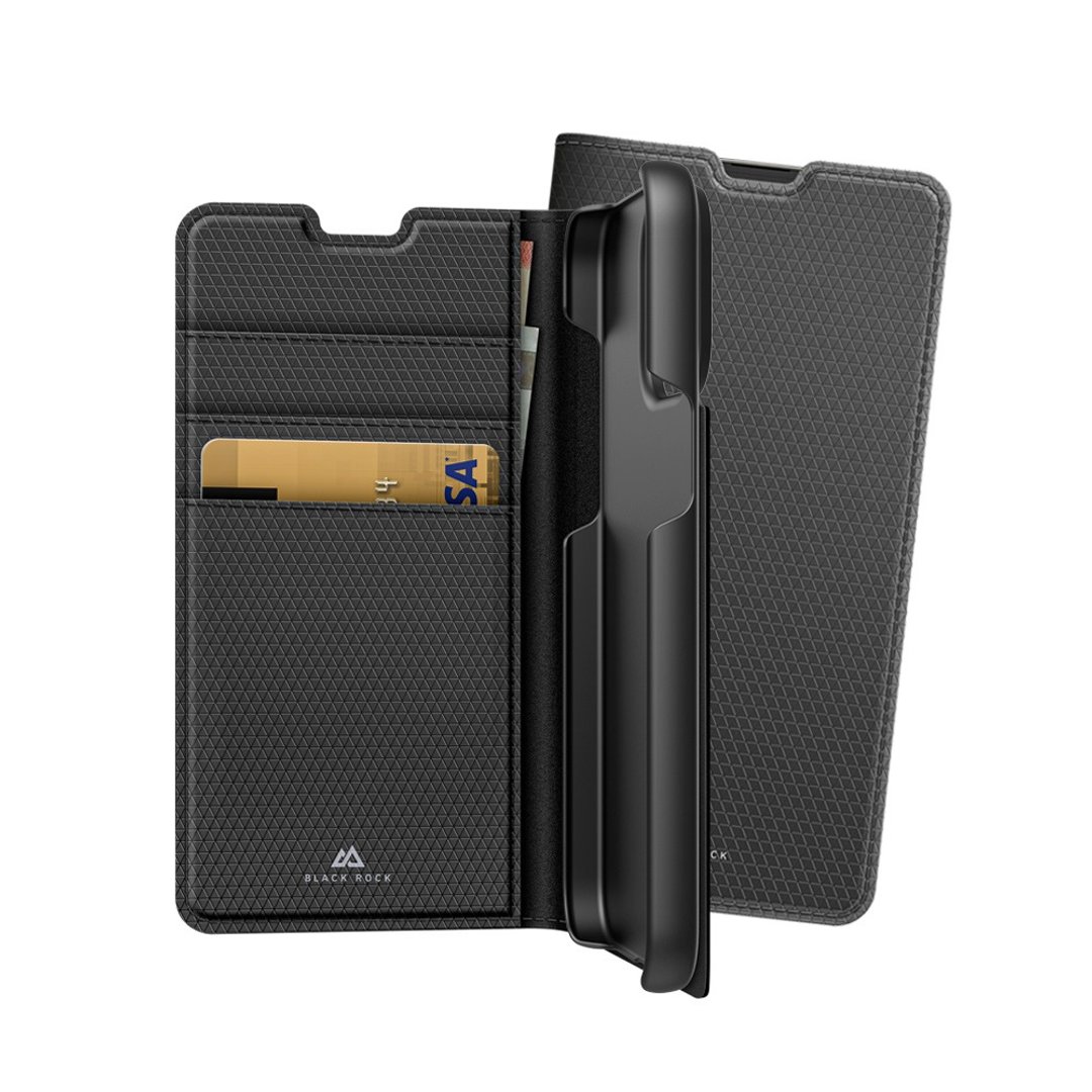 德国Black Rock 防护翻盖皮套-iPhone 15 Pro Max (6.7)黑 - 手机壳/手机套 - 塑料 黑色