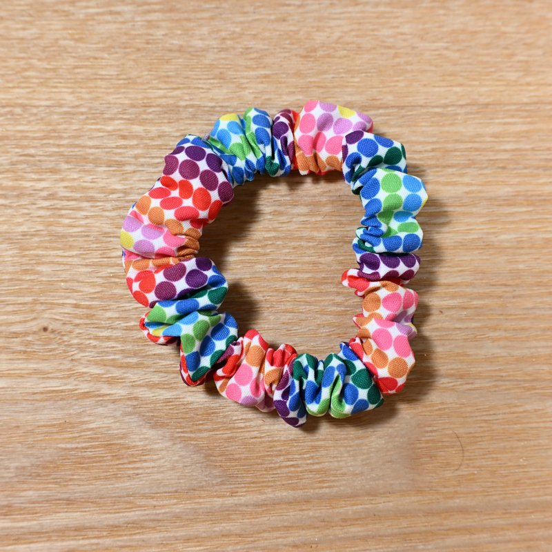 彩色 小圆点 小肠发圈 - 发带/发箍 - 棉．麻 