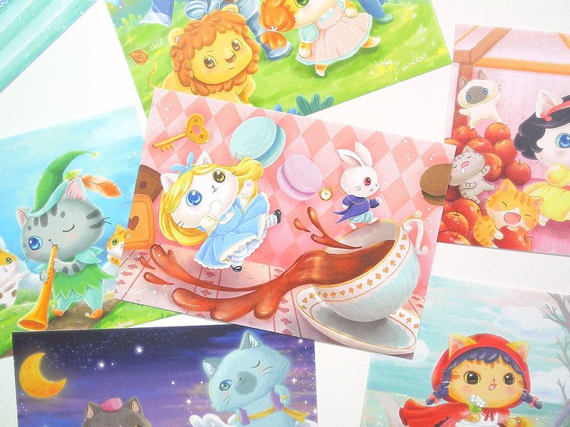 秘密猫的秘密童话系列 明信片 (共12款) - 卡片/明信片 - 纸 多色