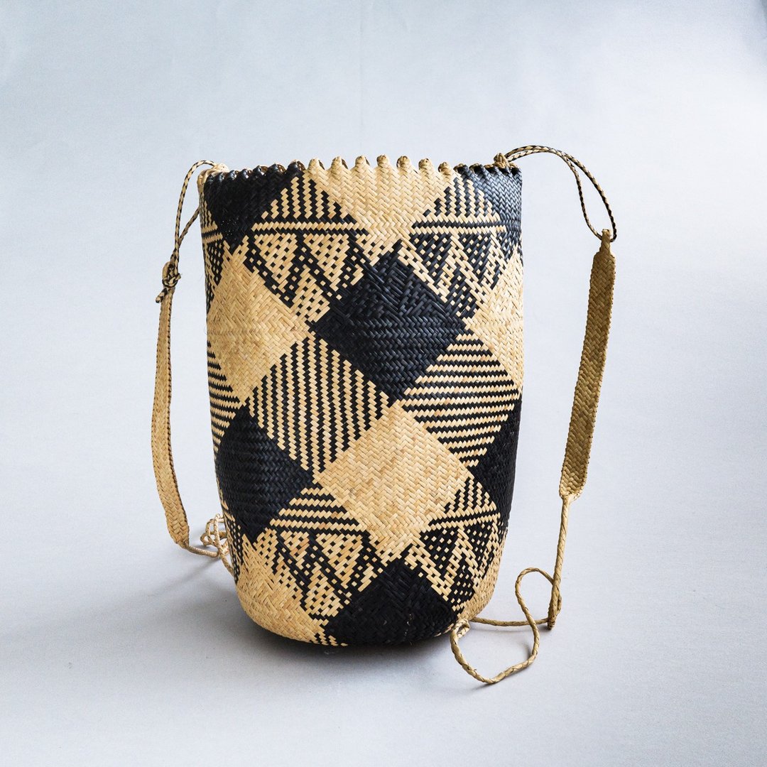 Dayak back basket / check - 后背包/双肩包 - 其他材质 