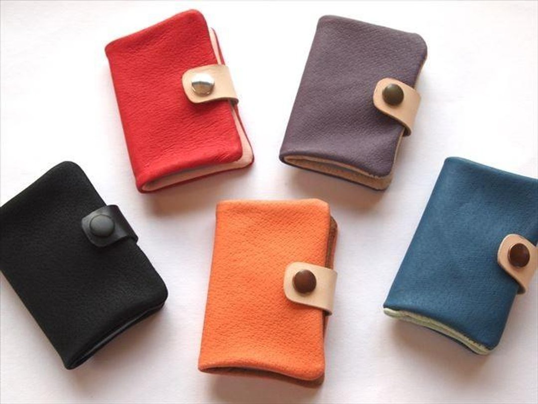 [Standard color] Pig leather soft card case [Made to order] - 名片夹/名片盒 - 真皮 卡其色