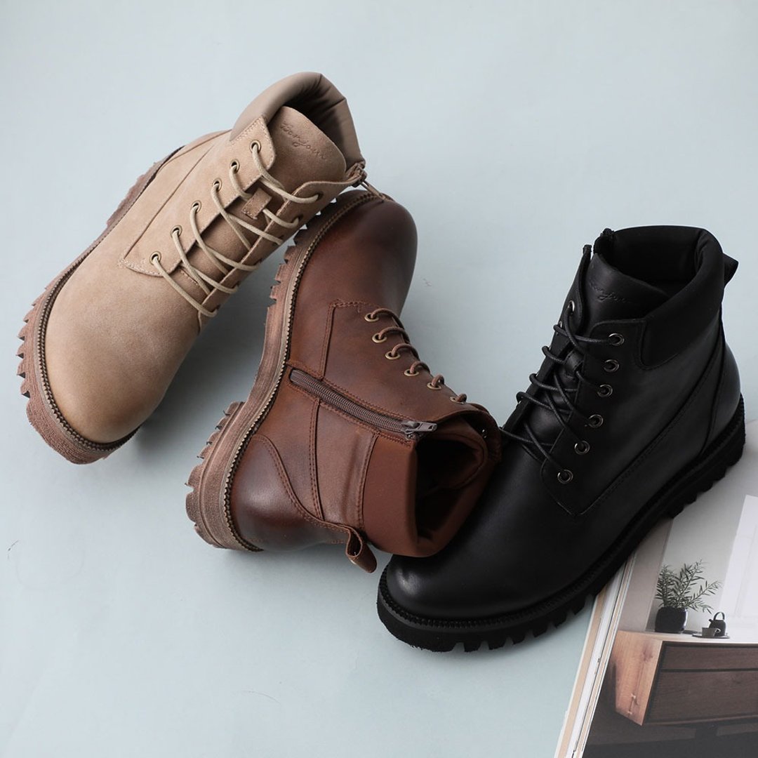 现货 超轻量!耐磨厚底马丁短靴Work Boots - 女款短靴 - 其他人造纤维 