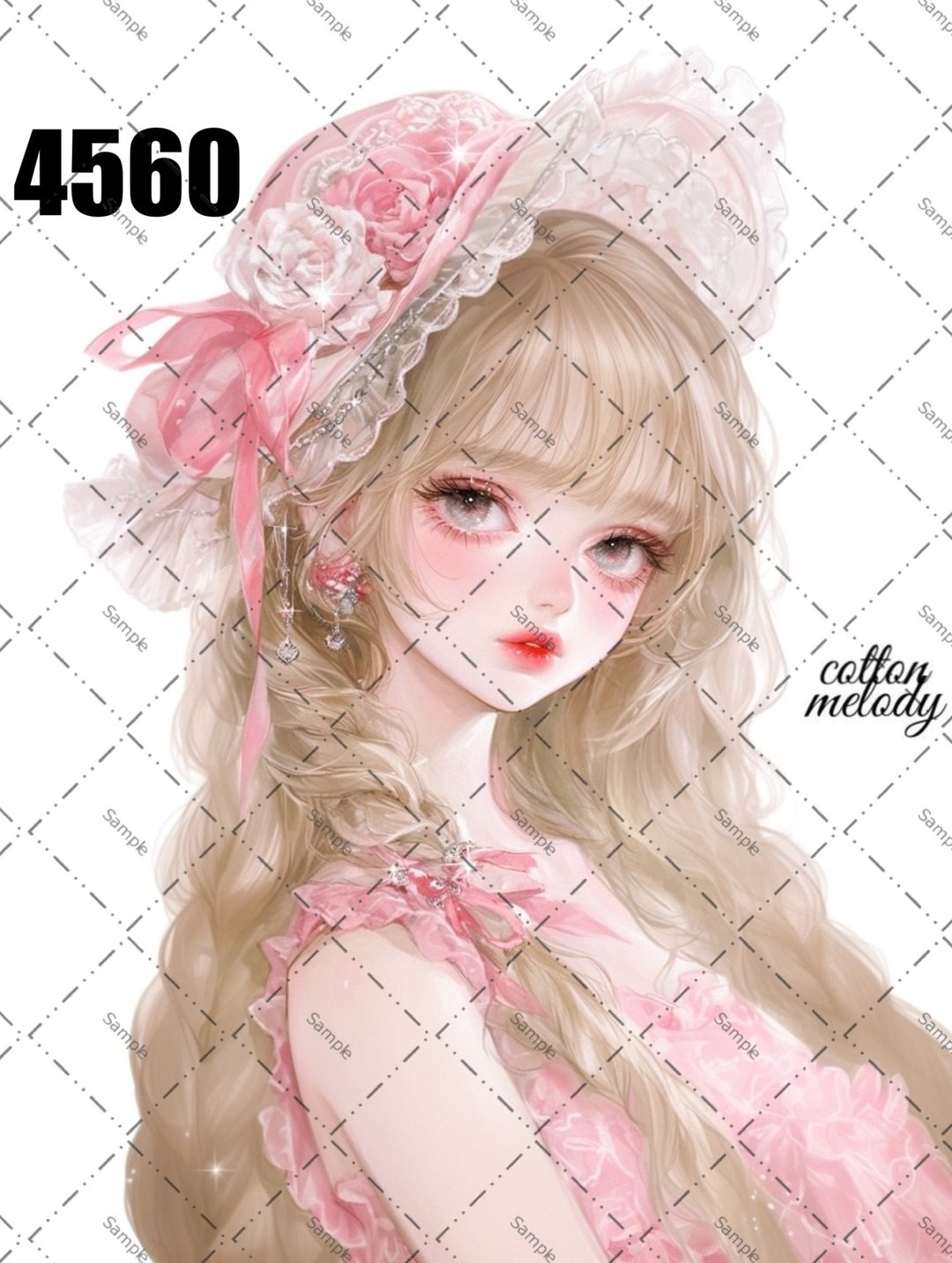 original sticker no.4560 人物贴纸 原创贴纸 原创人物贴纸 装饰贴纸 cotton melody - 贴纸 - 纸 